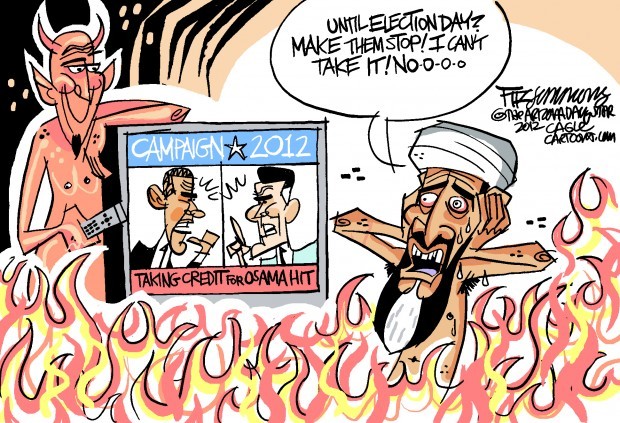 Daily Fitz Cartoon: Osama in Hell